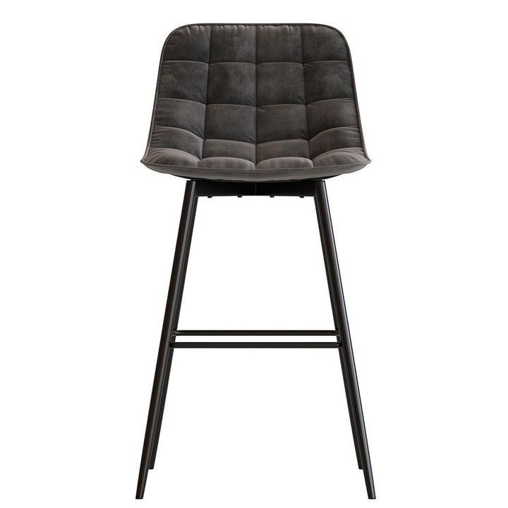 Black Suede Barstool